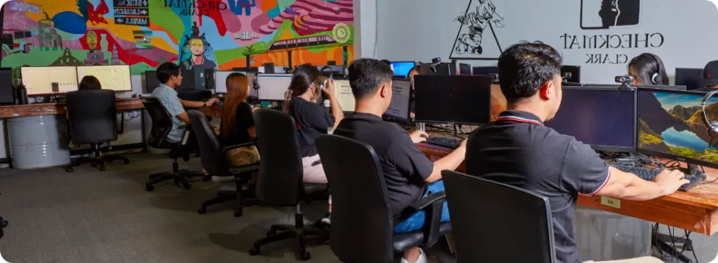 Clark Staff team delivering outsourcing services from shared office workstations